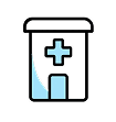 Medical building icon